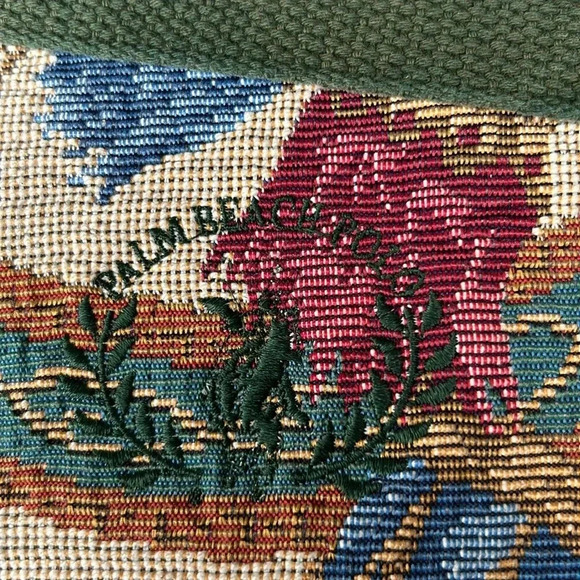 Palm Beach Polo Country Club embroidered colorful large tapestry crossbody - Picture 7 of 11